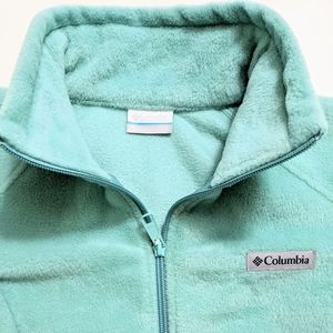 COLUMBIA, Benton Springs, Full Zip, Women's, Size Large, Green.
